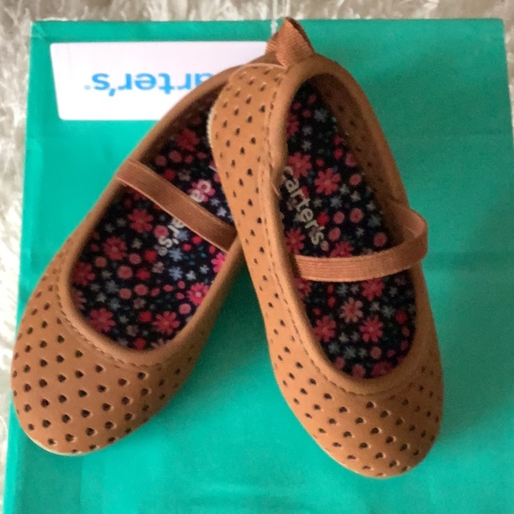 Carter's Brown Dress Shoes with Elegant Perforations
